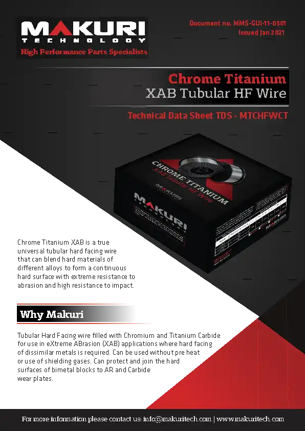 XAB Hard Facing Wire TDS